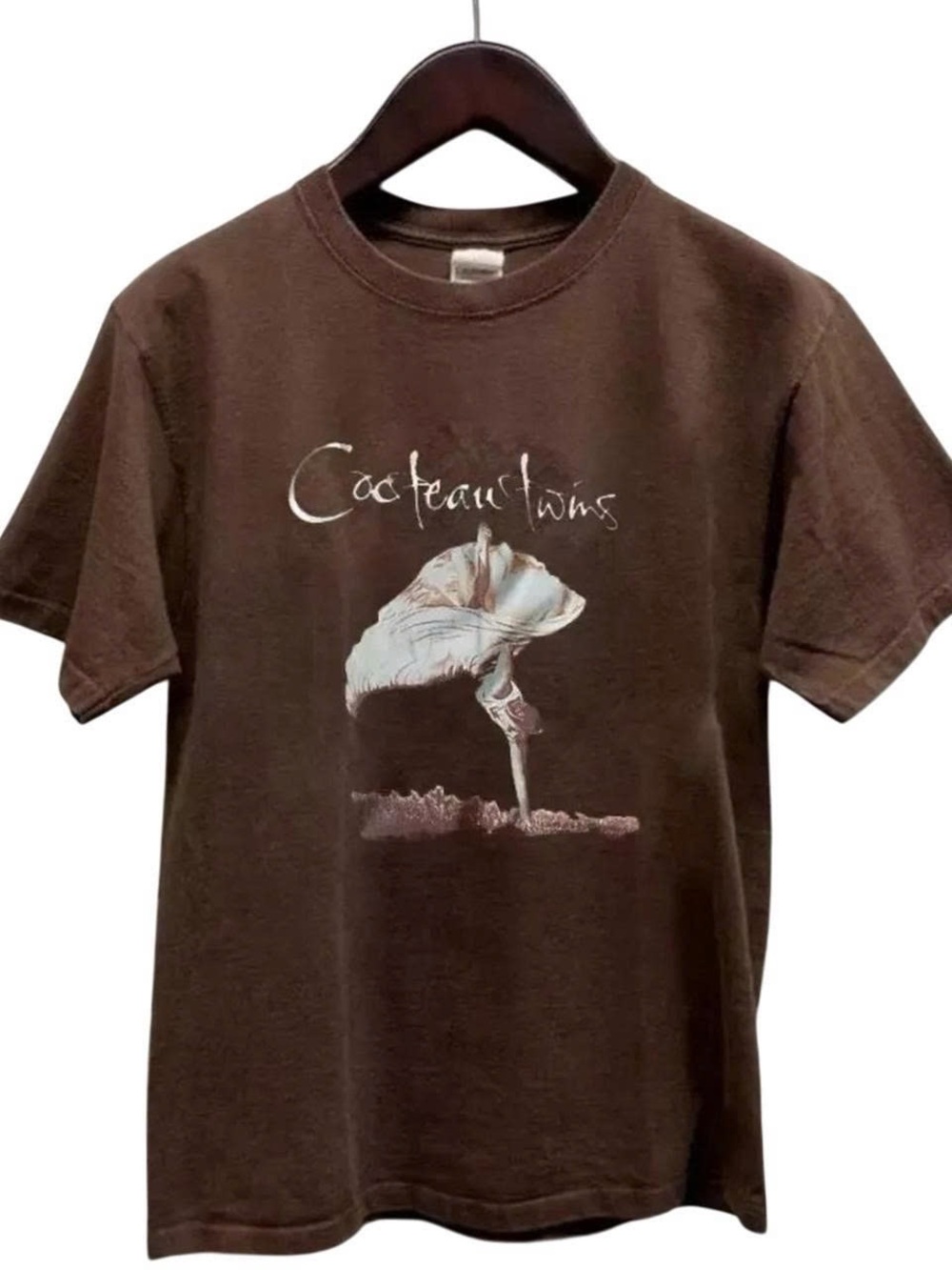 Gildan Brown Cocteau Twins Graphic Short Sleeve Tee